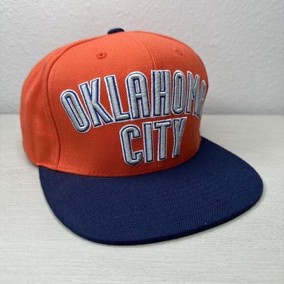 Oklahoma City Thunder Mitchell & Ness NBA Adjustable Snap Back Hat - Picture 1 of 9